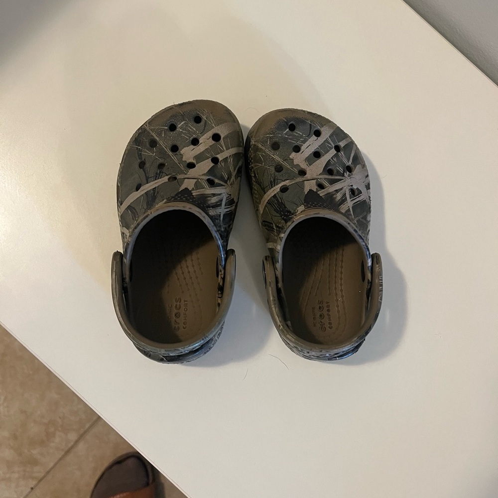 CROCS Black and Gray Water Shoes Slip-On Design
